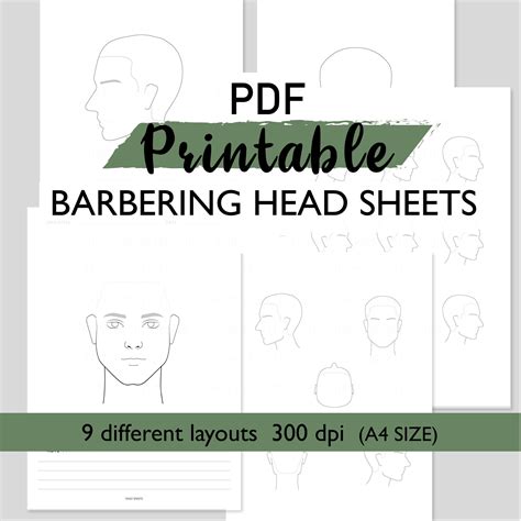 Printable Blank Head Sheets For Hairdressing